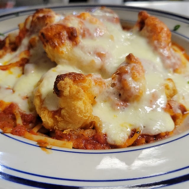 Shrimp Parmigiana.