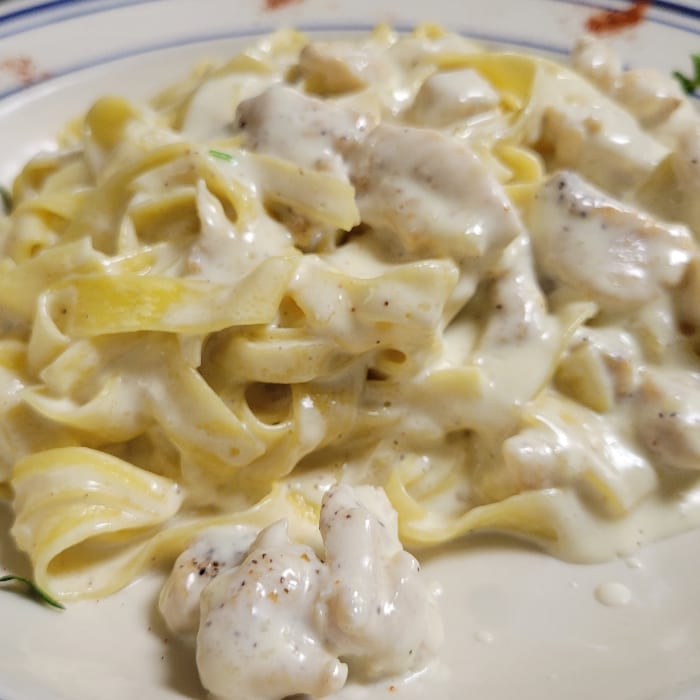 Chicken Fettuccine Alfredo.